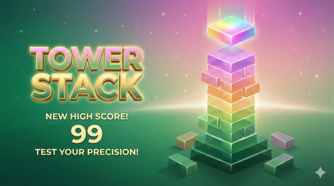 Stack Tower: New high score